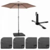 Parasol Droit Inclinable 3m Et 4 Dalles à Lester Remplissables Taupe -VIDAXL || SuperFish || Konstsmide Soldes Boutique 646e59137b7ed5.21114390