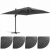 Parasol Déporté 3x4m Et 4 Dalles Lestées Aluminium Gris Anthracite 1 Parasol Déporté 3x4m Et 4 Dalles Lestées Aluminium Gris Anthracite -VIDAXL || SuperFish || Konstsmide Soldes Boutique 646e591e5fad46.33667805