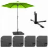 Parasol Droit Inclinable 3m Et 4 Dalles à Lester Remplissables Vert -VIDAXL || SuperFish || Konstsmide Soldes Boutique 646e591f7d8580.09642740