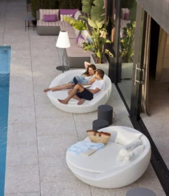 Lit De Jardin Formentera ø164cm - Blanc -VIDAXL || SuperFish || Konstsmide Soldes Boutique 646f52475d7724.80873552