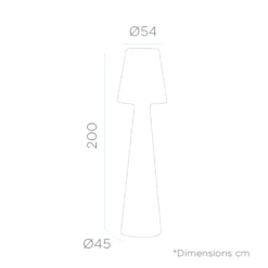 Lampadaire Lola 200 Lumière Blanche Froide Par Câble Hauteur 200cm -VIDAXL || SuperFish || Konstsmide Soldes Boutique 646f524f5df3f3.61412054