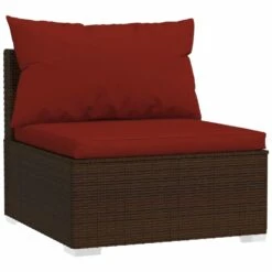 VIDAXL Salon De Jardin 3 Pcs Avec Coussins Résine Tressée Marron -VIDAXL || SuperFish || Konstsmide Soldes Boutique 646f533335a410.11001297