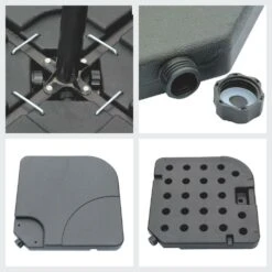 Oahu - Lot De 4 Dalles Carrées - Bases De Lestage Pour Parasol Pied En Croix - Remplissage Sable Ou Eau -VIDAXL || SuperFish || Konstsmide Soldes Boutique 646f5505e508e0.85544281