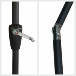 Hapuna - Parasol Droit Rond Diamètre 2,70 Mètres Inclinable - Aluminium - Protection Uv - Ouverture Facile, Manivelle -VIDAXL || SuperFish || Konstsmide Soldes Boutique 646f5506722205.10674095