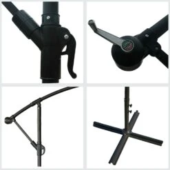 Oahu - Parasol Déporté Rond Diamètre 3 Mètres - Acier - Housse De Rangement - Protection Uv - Ouverture Facile -VIDAXL || SuperFish || Konstsmide Soldes Boutique 646f550b328757.98242942