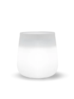 Pot Lumineux Camelia 40 Solaire+batterie Rechargeable Led Rgb Avec Télécommande ø39x39cm