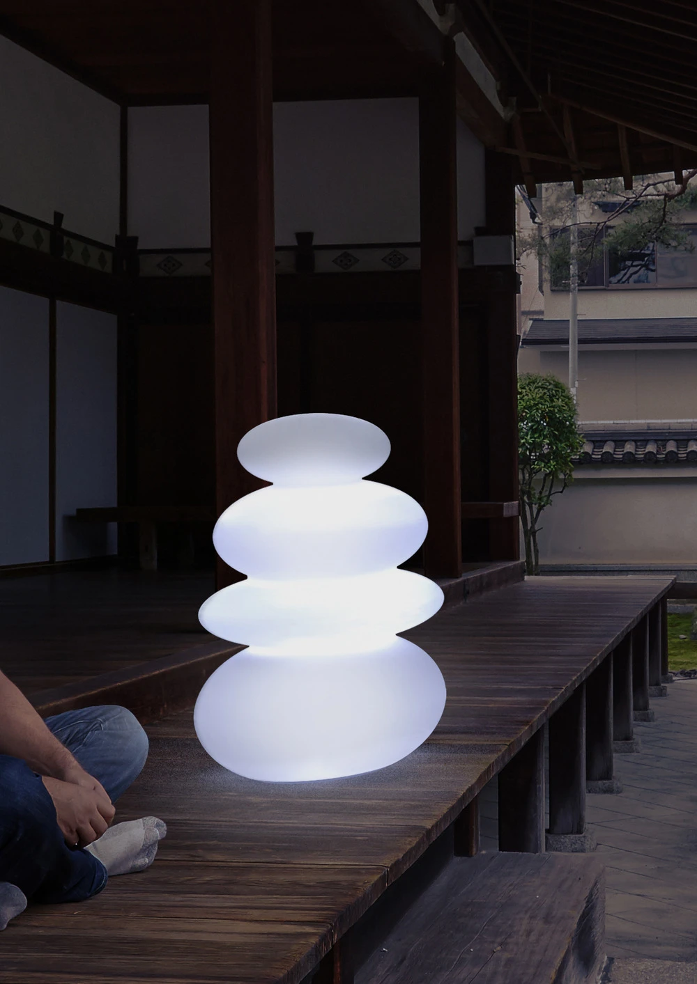 Lampe Balans 70 En Forme De Galets Zen Lumière Blanche Froide Par Câble Hauteur 70cm 6 Lampe Balans 70 En Forme De Galets Zen Lumière Blanche Froide Par Câble Hauteur 70cm – Image 4