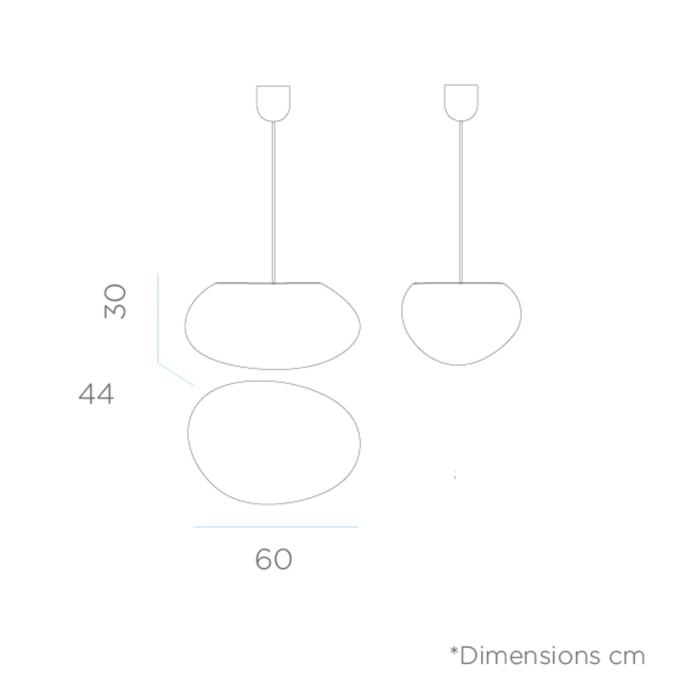Suspension Petra 60 Ovale 60x44x30cm - Blanc 5 Suspension Petra 60 Ovale 60x44x30cm - Blanc – Image 3