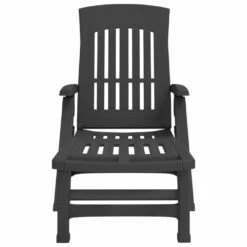 VIDAXL Chaise Longue Pliable Avec Roues Anthracite Pp -VIDAXL || SuperFish || Konstsmide Soldes Boutique 6470a72b1235e9.73168520