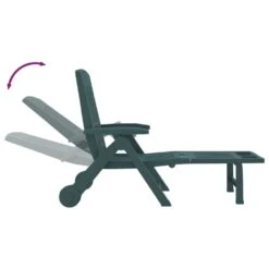 VIDAXL Chaise Longue Pliable Avec Roues Vert Pp -VIDAXL || SuperFish || Konstsmide Soldes Boutique 6470a72d493e22.19174135