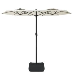 VIDAXL Parasol à Double Tête Avec Led Blanc Sable 316x240 Cm -VIDAXL || SuperFish || Konstsmide Soldes Boutique 6470a7373368a0.80618331
