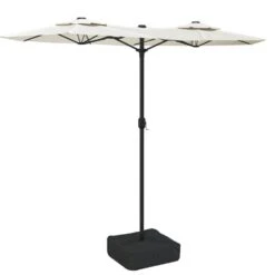 VIDAXL Parasol à Double Tête Avec Led Blanc Sable 316x240 Cm -VIDAXL || SuperFish || Konstsmide Soldes Boutique 6470a73741c8c7.95387542