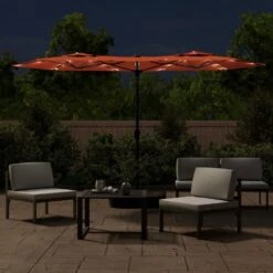 VIDAXL Parasol à Double Tête Avec Led Terre Cuite 316x240 Cm -VIDAXL || SuperFish || Konstsmide Soldes Boutique 6470a739dac144.20827934