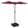 VIDAXL Parasol à Double Tête Rouge Bordeaux 316x240 Cm