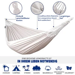 Mercury Hamac En Coton Avec Support En Acier De Dimensions 270x120x80cm, Capacité Maximale En 110kg -VIDAXL || SuperFish || Konstsmide Soldes Boutique 64763e2b615ec9.37955228