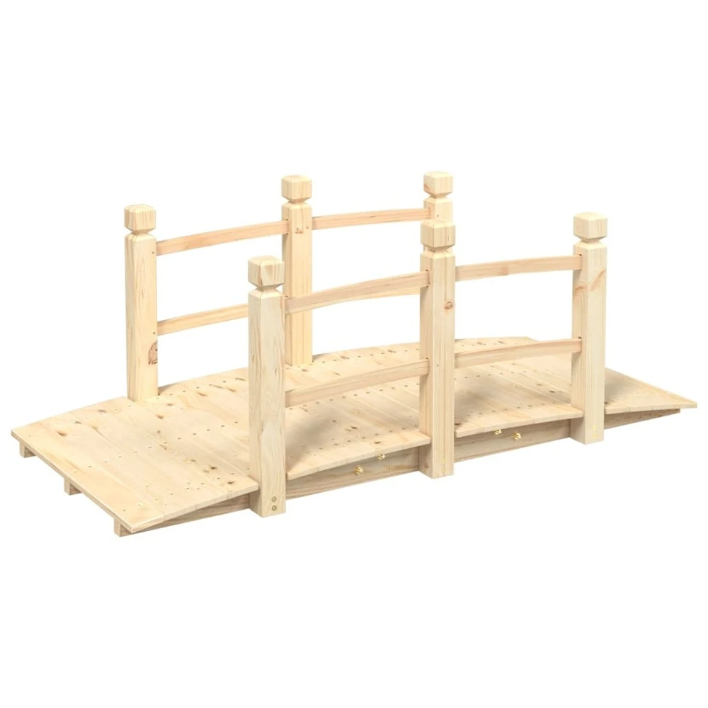 VIDAXL Pont De Jardin Avec Garde-corps 150x67x56cm Bois Massif épicéa 3 VIDAXL Pont De Jardin Avec Garde-corps 150x67x56cm Bois Massif épicéa