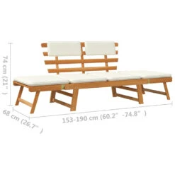 VIDAXL Banc De Jardin Avec Coussins 2-en-1 -VIDAXL || SuperFish || Konstsmide Soldes Boutique 6478dca3c561f4.56556029