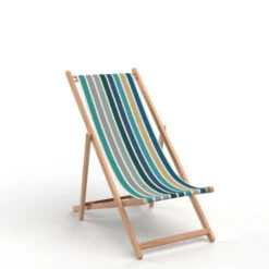 Lot De 2 Chiliennes Pliantes Réglables - Structure Hêtre Toile 100 % Coton Amovible Multicolore Bleu - Garlin Ocean Artiga -VIDAXL || SuperFish || Konstsmide Soldes Boutique 6478e7a97b1557.04987742