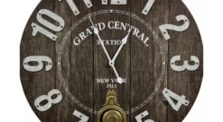 Horloge Ancienne Balancier Grand Central Station Bois Noir 58cm -VIDAXL || SuperFish || Konstsmide Soldes Boutique 6479de0c0442f6.56387661