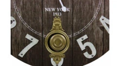 Horloge Ancienne Balancier Grand Central Station Bois Noir 58cm -VIDAXL || SuperFish || Konstsmide Soldes Boutique 6479de0c0dc0a9.43592967