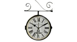 Horloge De Gare Ancienne Double Face Café De La Gare Tour Eiffel Fer Forge Blanc 24cm - Fer Forgé -VIDAXL || SuperFish || Konstsmide Soldes Boutique 6479de122d5920.60324498
