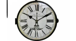 Horloge De Gare Ancienne Double Face Café De La Gare Tour Eiffel Fer Forge Blanc 24cm - Fer Forgé -VIDAXL || SuperFish || Konstsmide Soldes Boutique 6479de123141e9.52594993