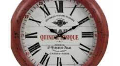 Horloge Ancienne Murale Eau Quinine Tonique Métal Rouge-bordeaux 47cm -VIDAXL || SuperFish || Konstsmide Soldes Boutique 6479de1920c845.48855236