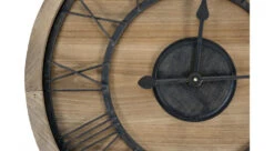 Grande Horloge Ancienne Bois Métal Marron 60x3x60cm - Bois, Métal -VIDAXL || SuperFish || Konstsmide Soldes Boutique 6479de230e3785.59562404