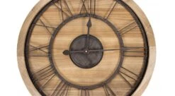 Grande Horloge Ancienne Bois Métal Marron 60x3x60cm - Bois, Métal -VIDAXL || SuperFish || Konstsmide Soldes Boutique 6479de2312c537.11259077