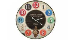 Horloge Ancienne Balancier Dupont & Allardet 58cm - Bois - Multicolore