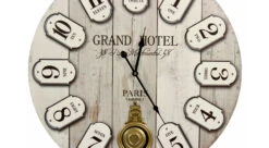 Horloge Ancienne Balancier Grand Hôtel Montmartre Bois Blanc 58cm - Gris -VIDAXL || SuperFish || Konstsmide Soldes Boutique 6479de423f94f5.96693972