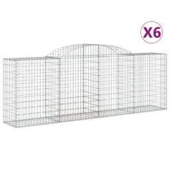 VIDAXL Paniers à Gabions Arqués 6 Pcs 300x50x100/120 Cm Fer Galvanisé -VIDAXL || SuperFish || Konstsmide Soldes Boutique 647dd2f3adbca2.50742534