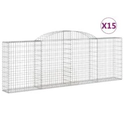 VIDAXL Paniers à Gabions Arqués 15 Pcs 300x30x100/120 Cm Fer Galvanisé -VIDAXL || SuperFish || Konstsmide Soldes Boutique 647dd2fc2b9ac0.65121912