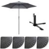 Parasol Droit Inclinable 3m Et 4 Dalles Lestées Aluminium Gris -VIDAXL || SuperFish || Konstsmide Soldes Boutique 6480223dd4a479.29718758