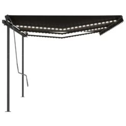 VIDAXL Auvent Automatique Et Capteur De Vent Et Led 6x3,5 M Anthracite -VIDAXL || SuperFish || Konstsmide Soldes Boutique 6480d1c4259956.21544223