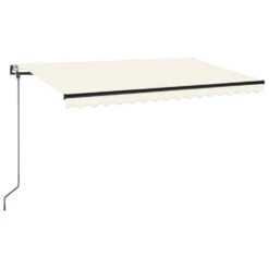 VIDAXL Auvent Automatique Avec Capteur De Vent Et Led 450x350 Cm Crème