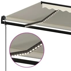 VIDAXL Auvent Automatique Avec Capteur De Vent Et Led 450x350 Cm Crème -VIDAXL || SuperFish || Konstsmide Soldes Boutique 6480d1e051f538.05467392