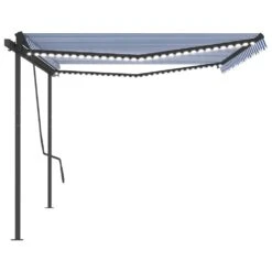 VIDAXL Auvent Automatique Capteur De Vent Et Led 5x3,5 M Bleu Et Blanc -VIDAXL || SuperFish || Konstsmide Soldes Boutique 6480d1e6e18c97.78156908