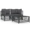 VIDAXL Salon De Jardin Avec Coussins 3 Pcs Anthracite Acier -VIDAXL || SuperFish || Konstsmide Soldes Boutique 6480d2ac035d96.04078668