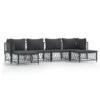VIDAXL Salon De Jardin Avec Coussins 6 Pcs Anthracite Acier
