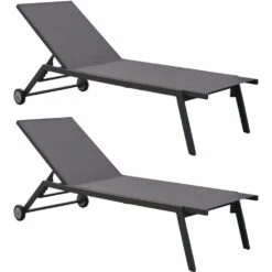 Lit De Jardin En Aluminium Florence (lot De 2)