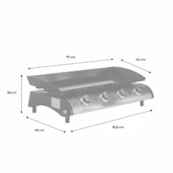 Plancha Au Gaz 4 Feux - Porthos 4 Brûleurs - 10 Kw. Barbecue. Cuisine Extérieure. Grande Plaque émaillée. Inox -VIDAXL || SuperFish || Konstsmide Soldes Boutique 6482c3ee1ece47.70306289
