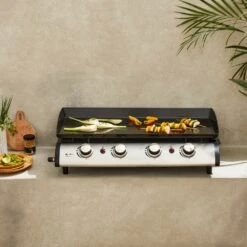 Plancha Au Gaz 4 Feux - Porthos 4 Brûleurs - 10 Kw. Barbecue. Cuisine Extérieure. Grande Plaque émaillée. Inox -VIDAXL || SuperFish || Konstsmide Soldes Boutique 6482c3ee2ff821.07241529