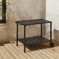 Desserte Extérieure Noire En Acier Modulable Pour Plancha Avec Deux Roues -VIDAXL || SuperFish || Konstsmide Soldes Boutique 6482c3f2a45705.23955778