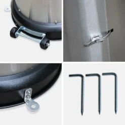 Lot De 2 Chauffages D'extérieur Gaz 12.5kw - Finland - Parasols Chauffants En Acier Inoxydable. Réglable. Porte En Façade Et -VIDAXL || SuperFish || Konstsmide Soldes Boutique 648318a014fce8.01860620