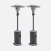 Lot De 2 Chauffages Extérieur à Gaz Gris. Parasols Chauffants De Terrasse Finland 12.5kw Avec Roulettes -VIDAXL || SuperFish || Konstsmide Soldes Boutique 648318a4ded694.49169060