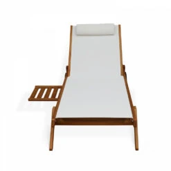 Lot De 2 Bains De Soleil Avec Coussin Et Tablette En Bois Blanc -VIDAXL || SuperFish || Konstsmide Soldes Boutique 648864f9cfdb84.94921274