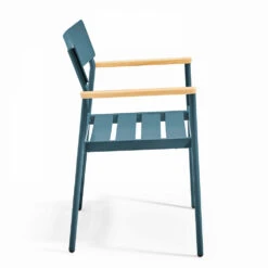 Fauteuil De Jardin En Aluminium Et Bois Bleu Canard -VIDAXL || SuperFish || Konstsmide Soldes Boutique 648865188bbd91.29335193