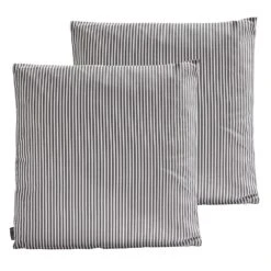Lot De 2 Coussins Carrés Polyester Linea Gris 45x45x8 Cm