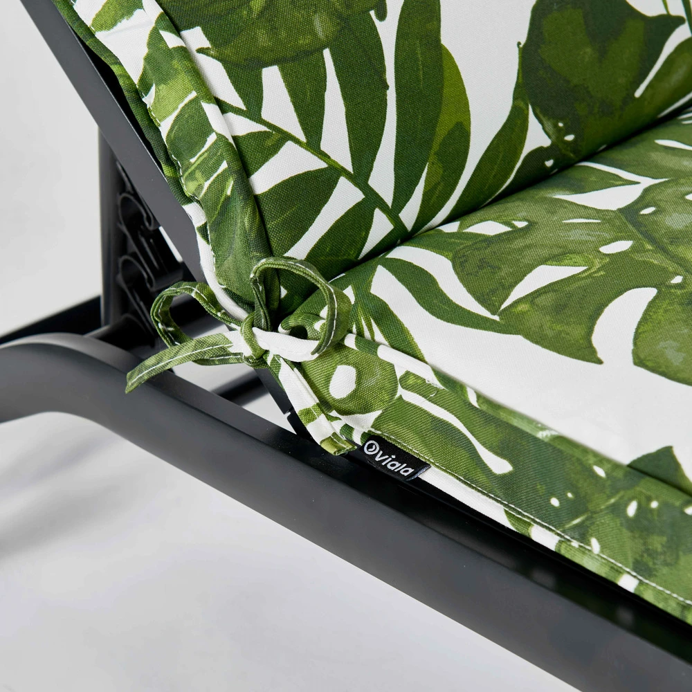 Coussin Bain De Soleil Polyester Blanc Et Vert 186 X 60 X 5 Cm 6 Coussin Bain De Soleil Polyester Blanc Et Vert 186 X 60 X 5 Cm – Image 4